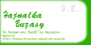 hajnalka buzasy business card